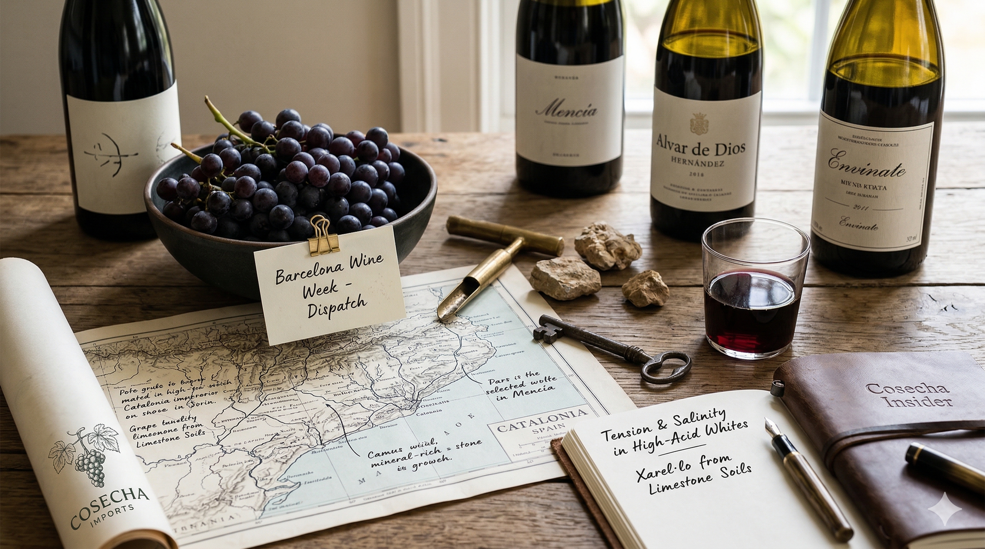 an image of wines from spain highlighted by cosecha imports at the barcelona wine week.