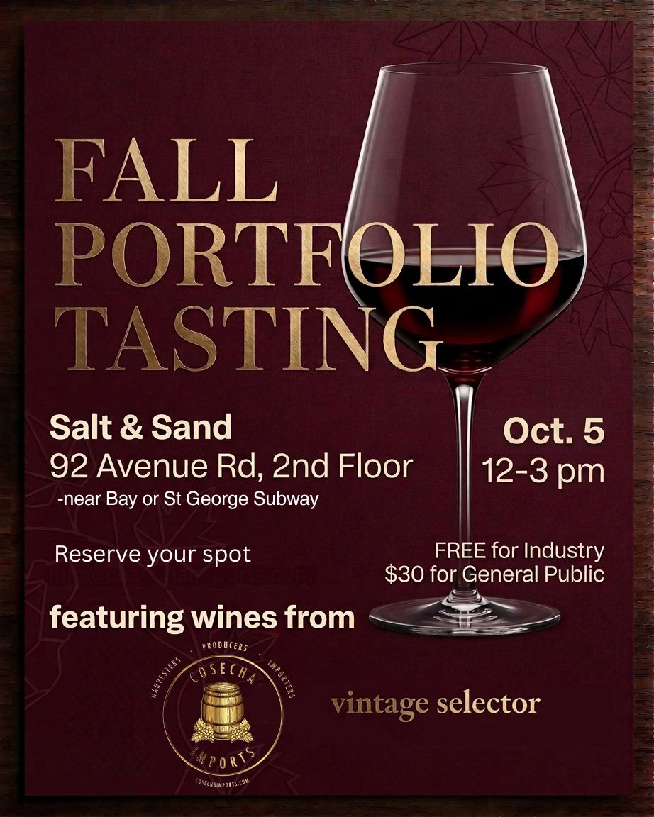 Fall Portfolio Tasting poster