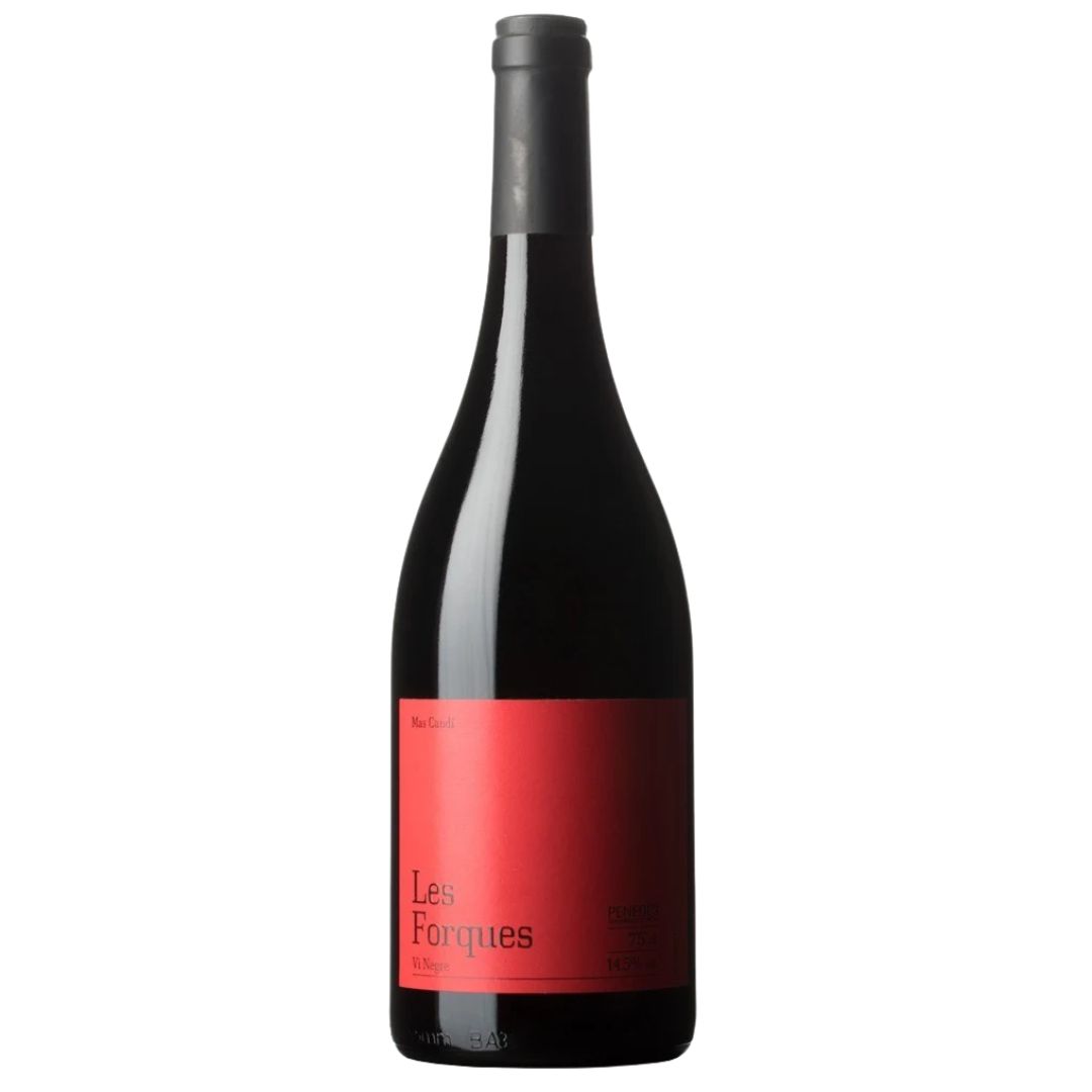 a bottle of mas candi organic red wine from spain