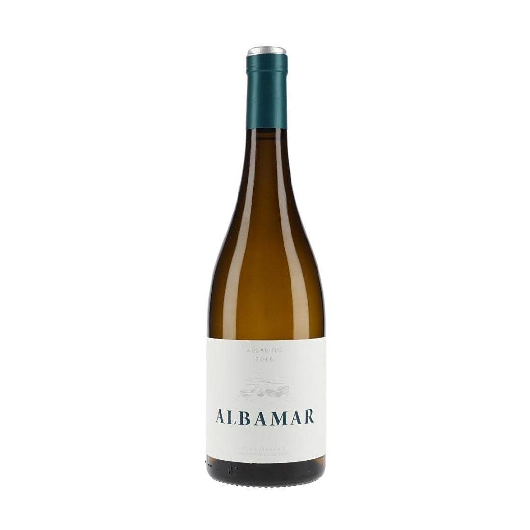 a bottle of bodegas albamar's albarino 2025.